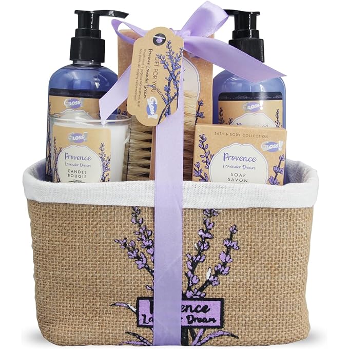 Gloss! GLOSS Gift Box for her | Lavender Bath Products | Christmas Gift Women | Beauty Gift | Original Gift for Women | Birthday Gifts for Mum | Body Care and Well|being Sets | Shower Set | TOILE - Image 1